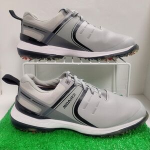 Sqairz Speed Performance Golf Shoes Gray White Mesh Performance Casual Men's 11